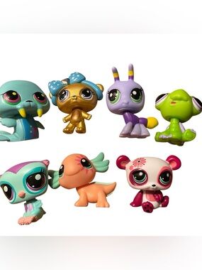 Hasbro Littlest Pet Shop animal bundle panda owl turtle axolotl bear any walrus